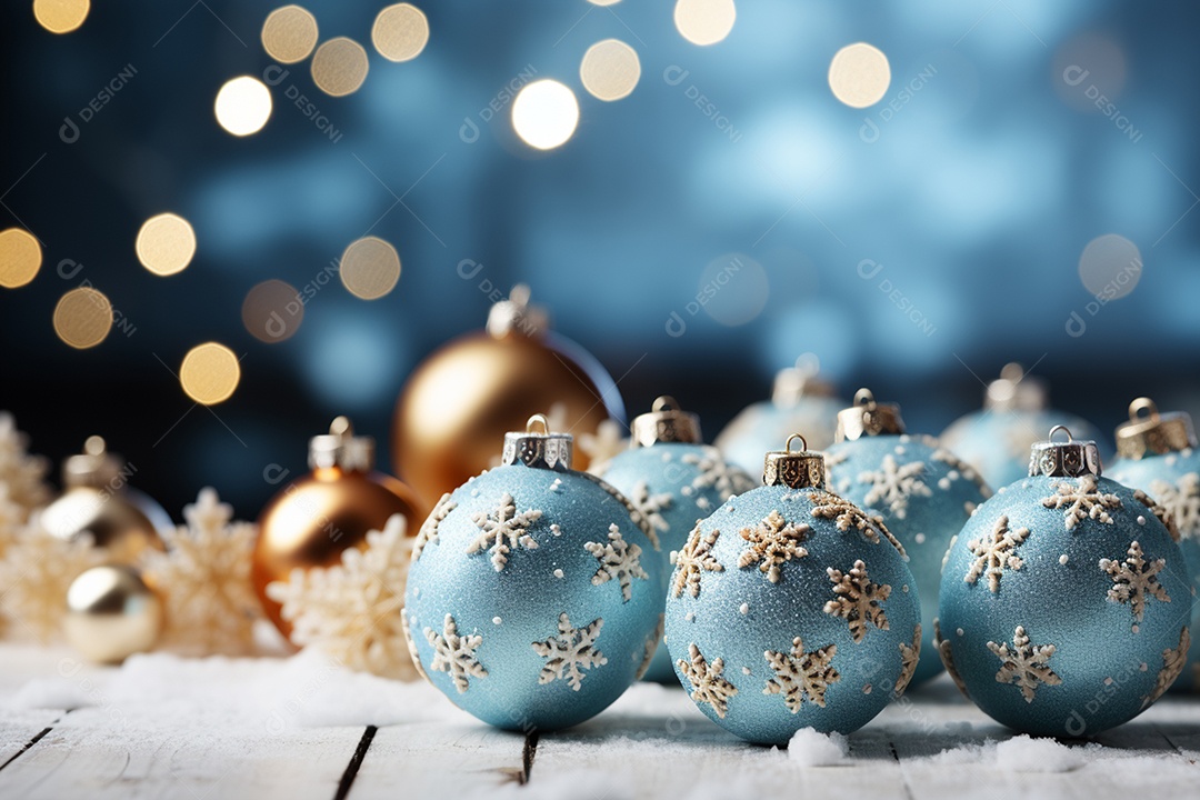 Bolas decoradas para árvore de natal