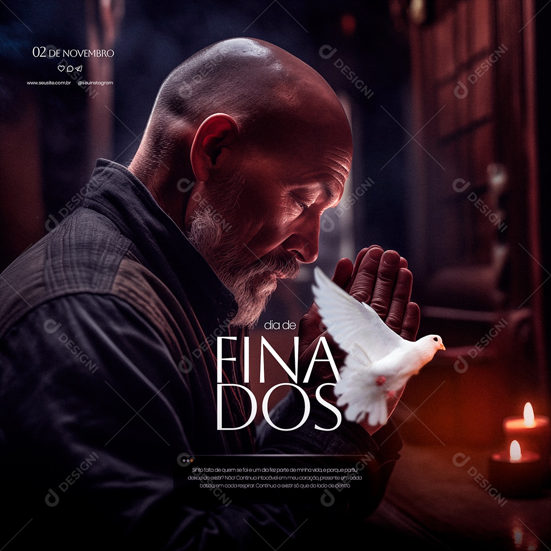 Dia de Finados 02 de Novembro Social Media PSD Editável