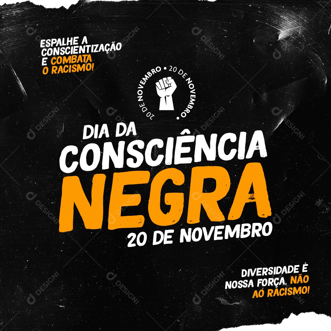 Dia da Consciência Negra 20 de Novembro Social Media PSD Editável