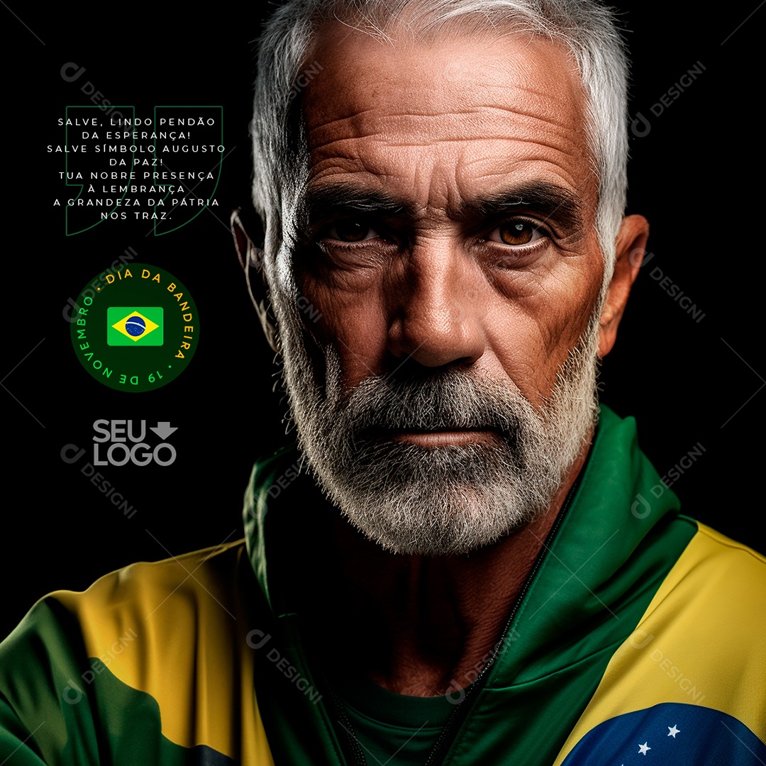 Social Media Dia Da Bandeira Brasil 19 de Novembro PSD Editável