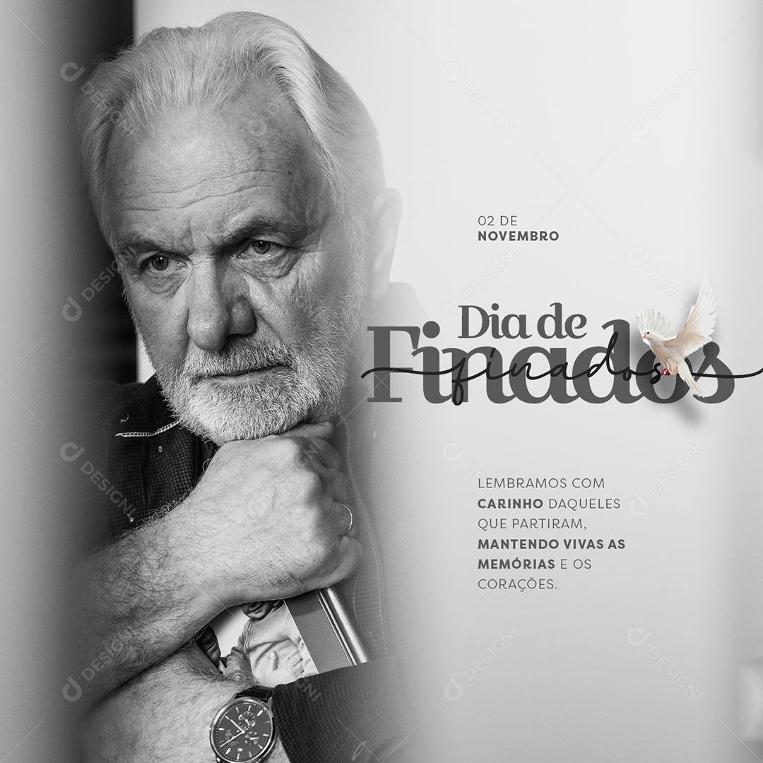 Dia De Finados 02 De Novembro Lembramos com Carinho Daqueles que Partiram Social Media PSD Editável