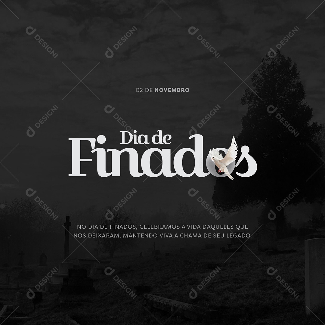 Dia De Finados 02 De Novembro Social Media PSD Editável