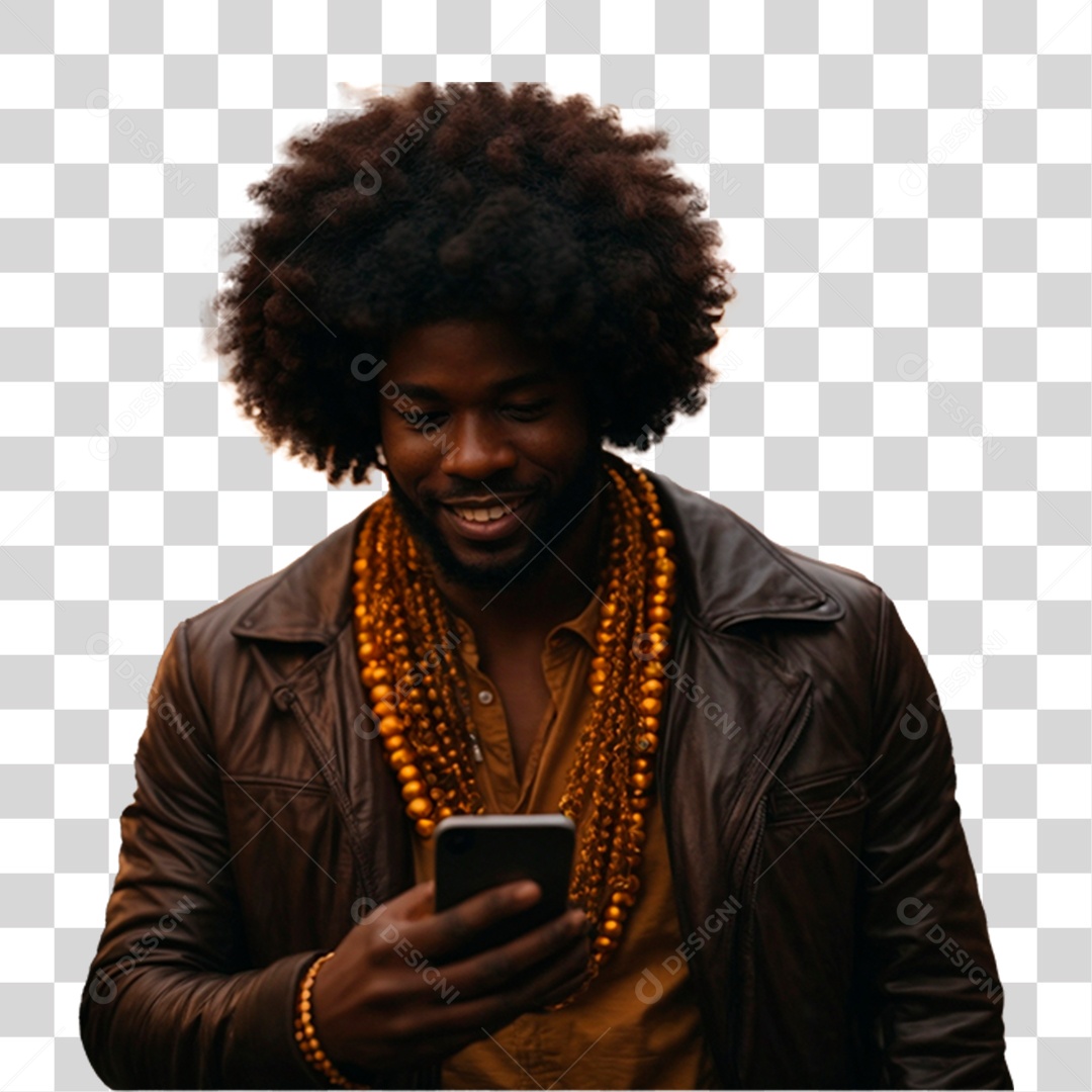 Homem Moreno Estiloso PNG Transparente