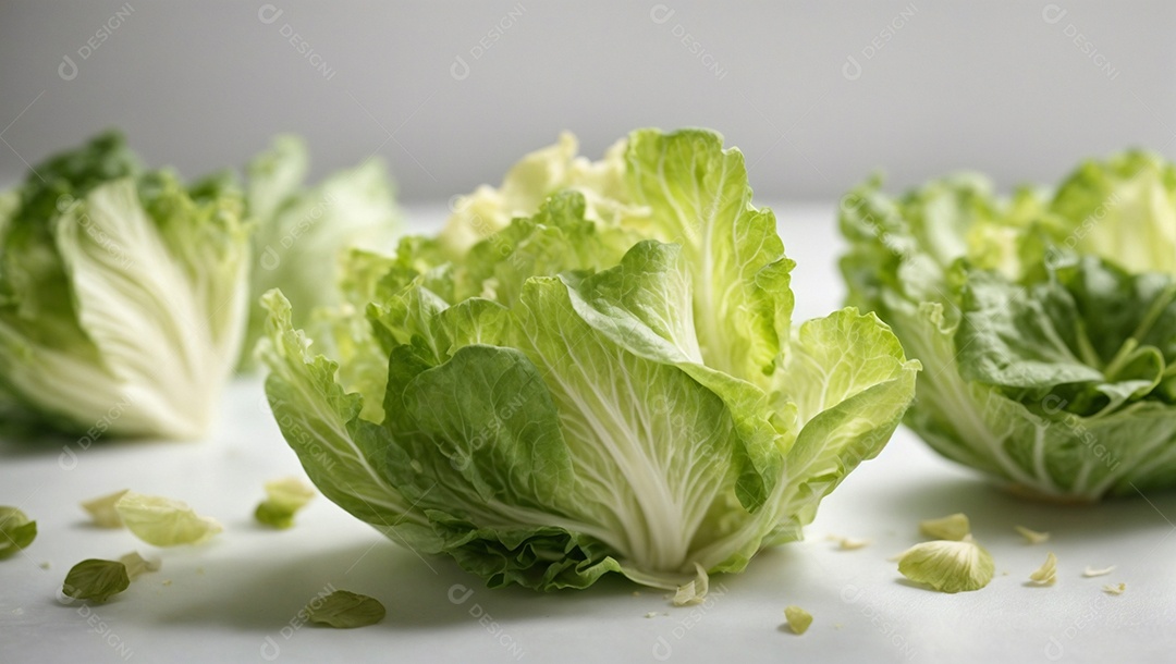 Alfaces frescos sobre a mesa