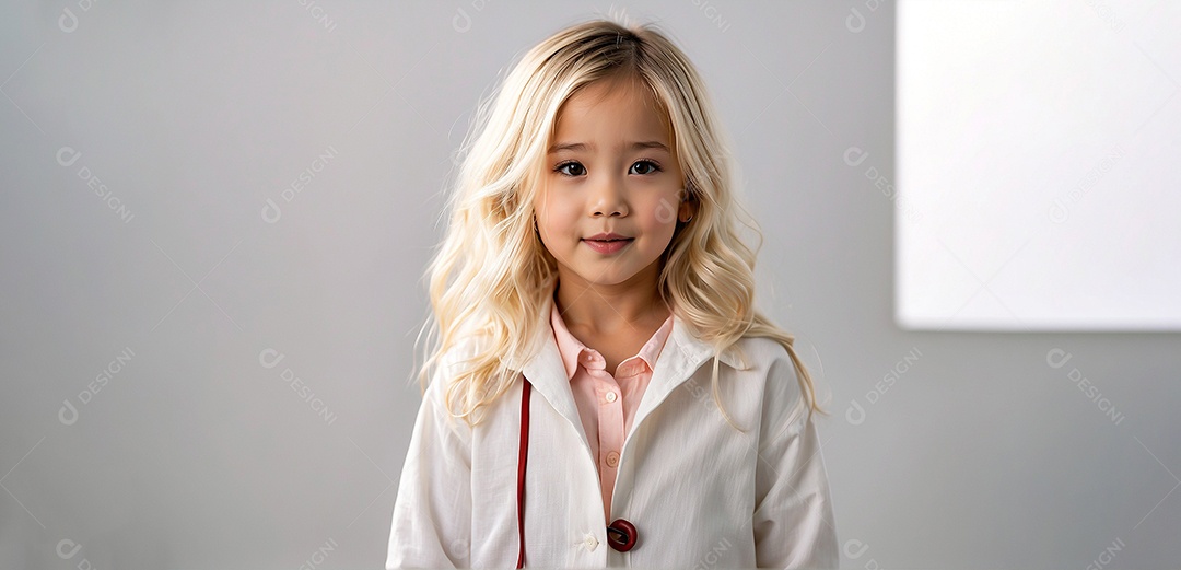 Menina asiática loira linda