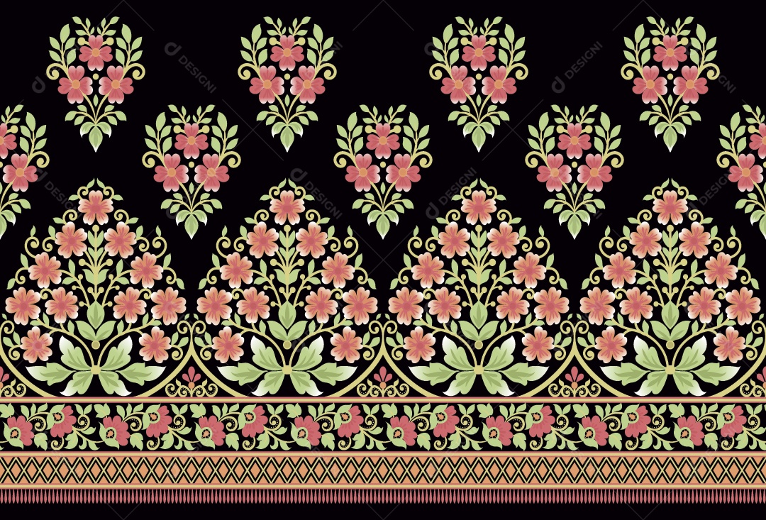 Padrão de Tapete Ilustração Vetor EPS