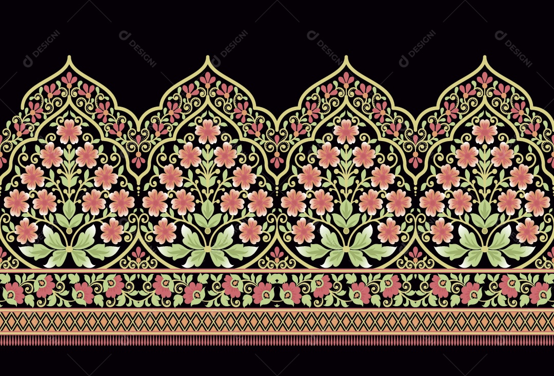 Padrão de Tapete Ilustração Vetor EPS