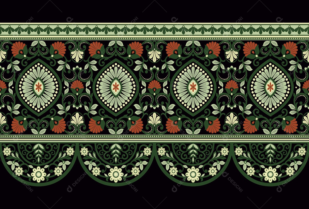 Padrão de Tapete Ilustração Vetor EPS