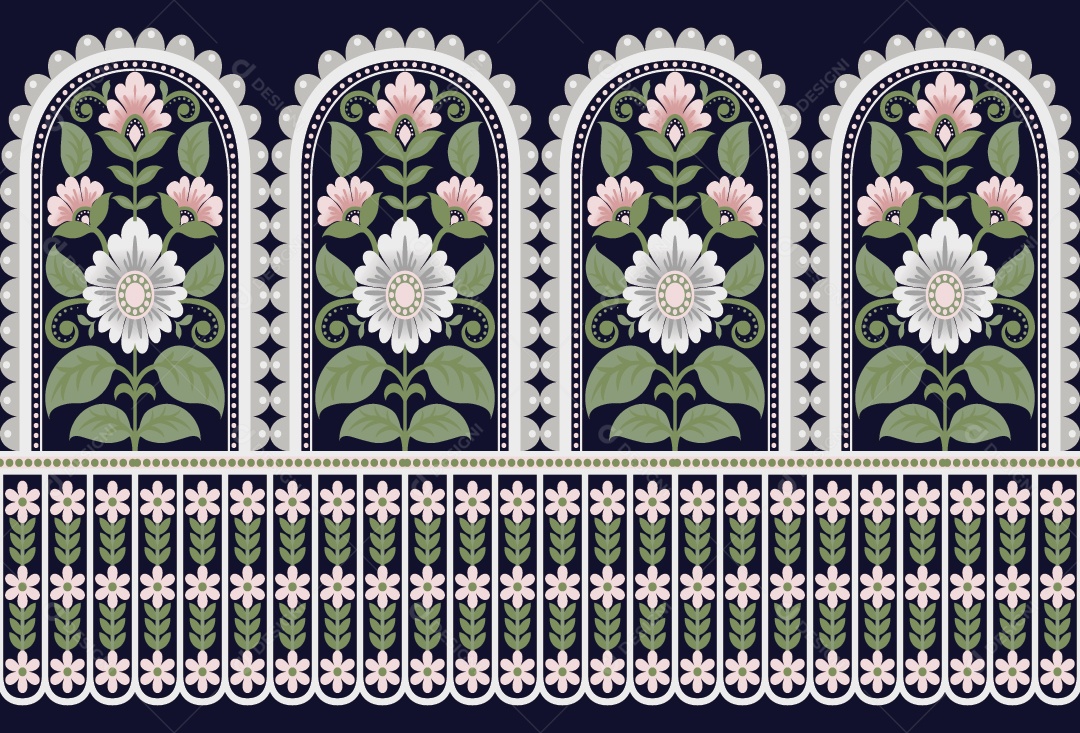 Padrão de Tapete Ilustração Vetor EPS