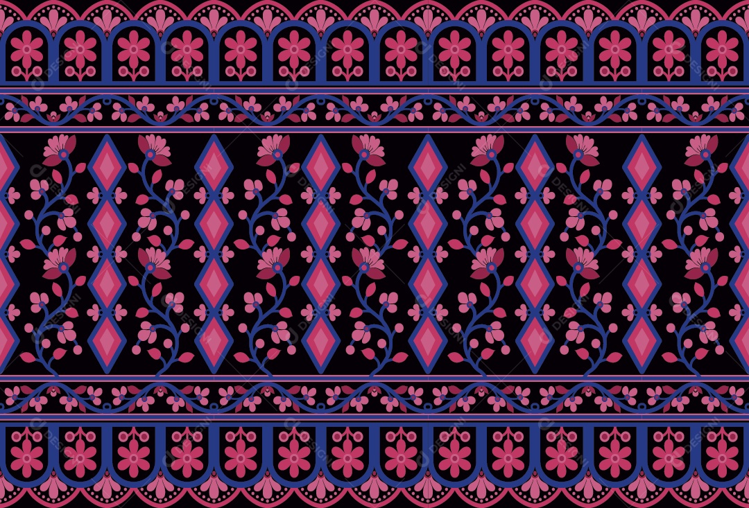 Padrão de Tapete Ilustração Vetor EPS