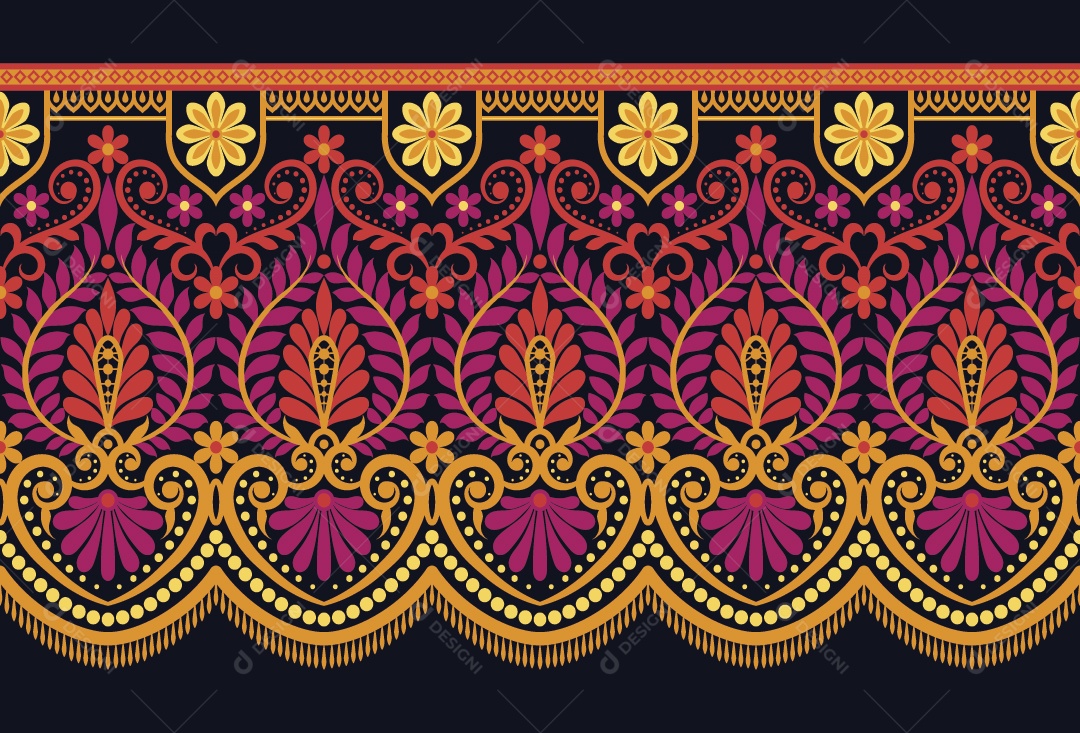 Padrão de Tapete Ilustração Vetor EPS