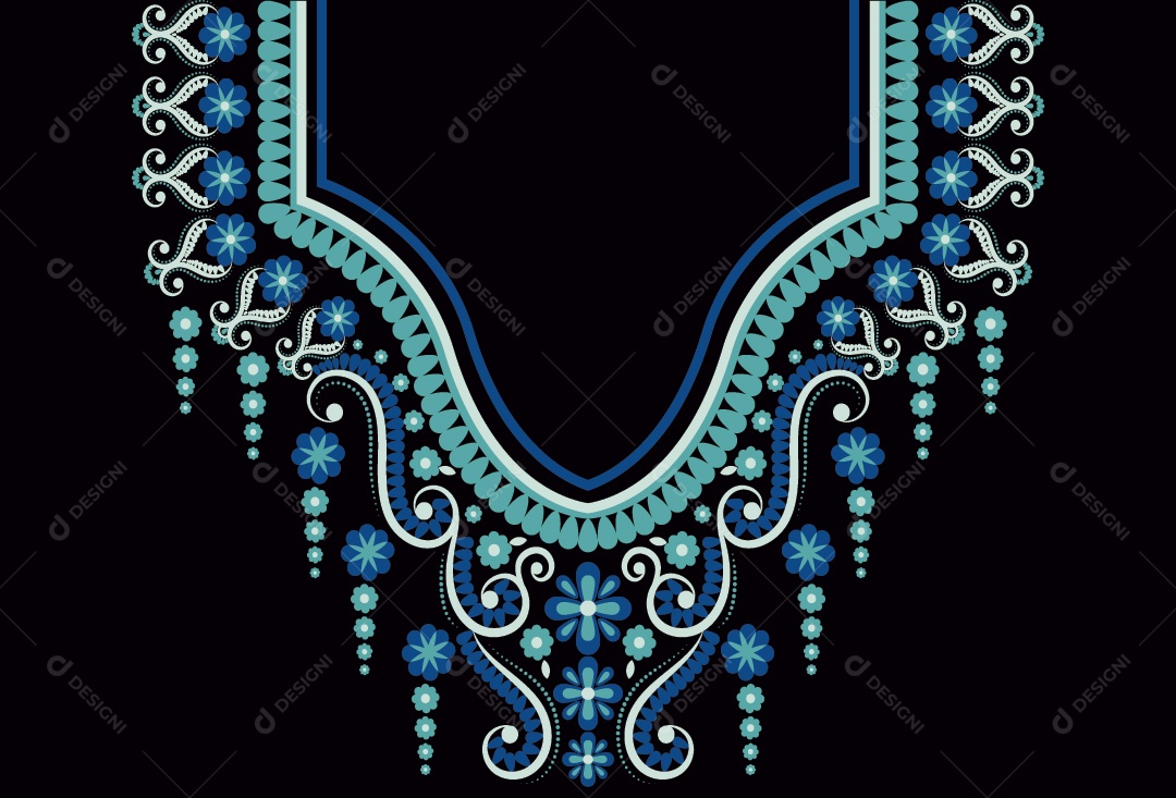 Colar Étnico Ilustração Vetor EPS