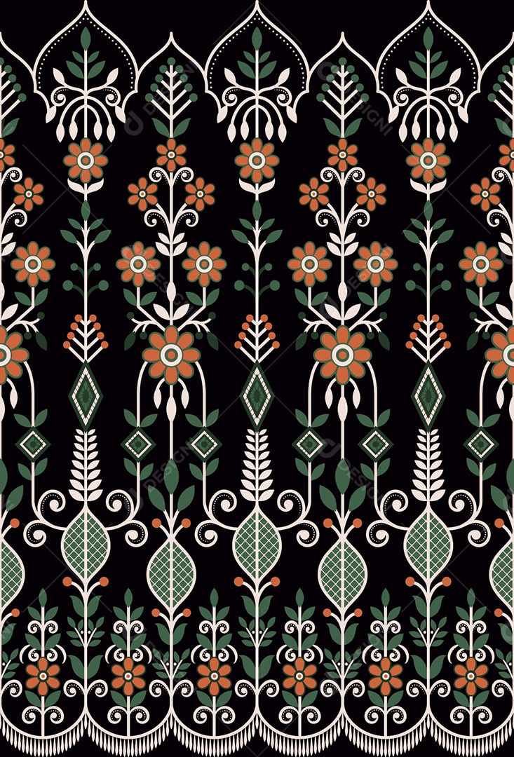 Padrão de Tapete Ilustração Vetor EPS