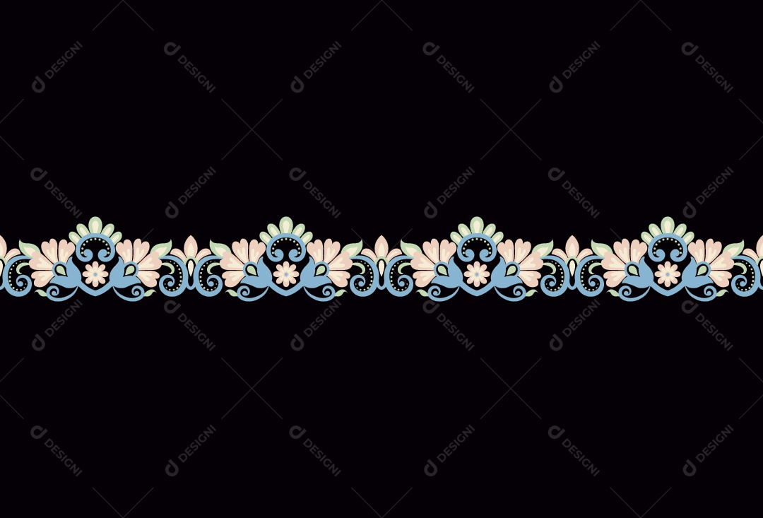 Padrão de Tapete de Flores Ilustração Vetor EPS