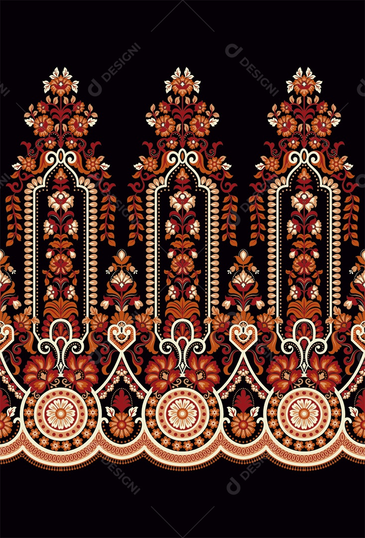 Padrão de Tapete Ilustração Vetor EPS