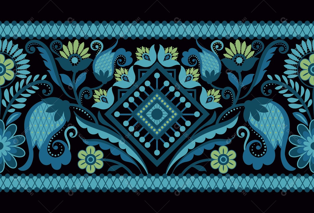 Padrão de Tapete Ilustração Vetor EPS