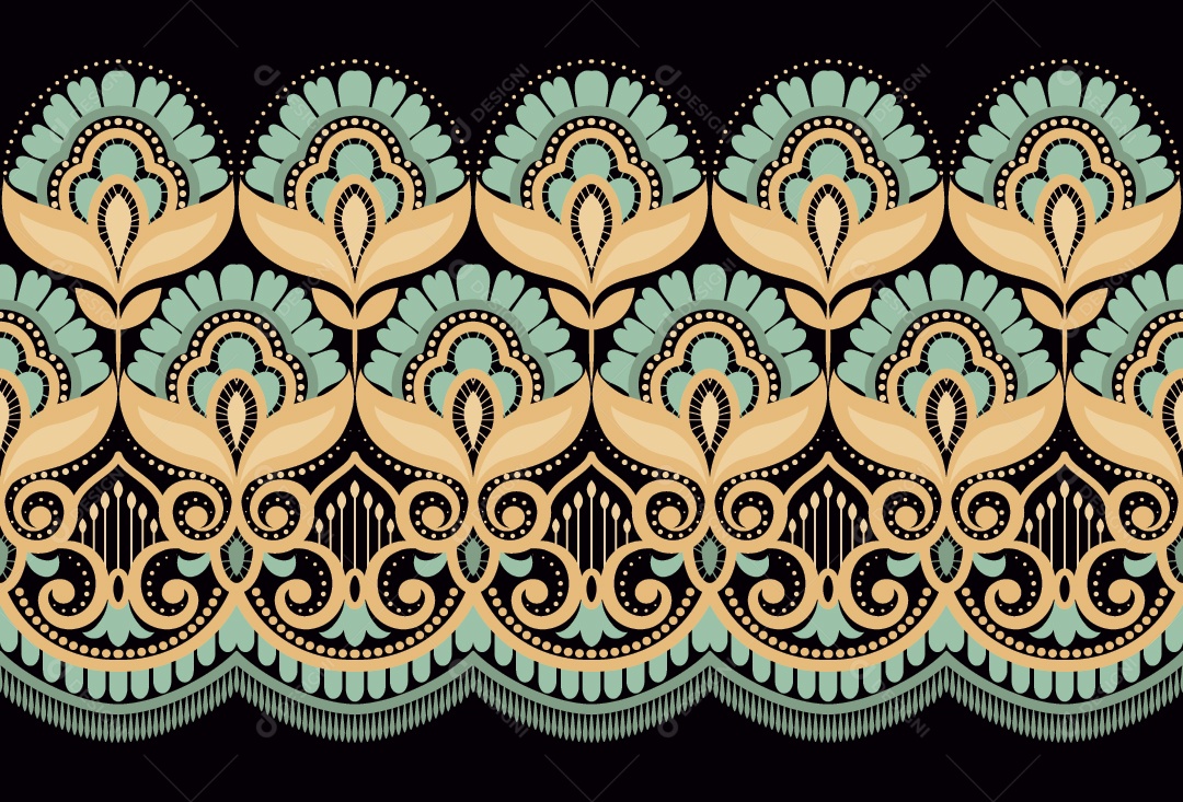 Padrão de Tapete Ilustração Vetor EPS