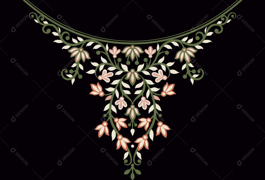 Colar Étnico Ilustração Vetor EPS