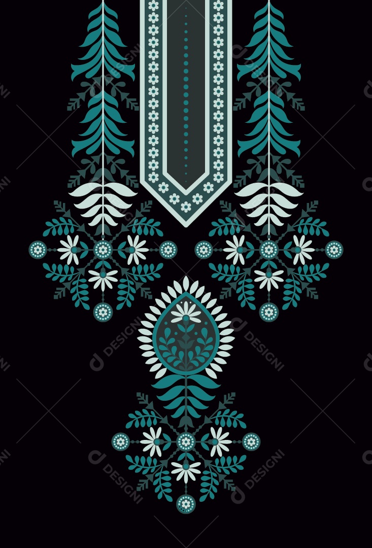 Colar Étnico Ilustração Vetor EPS