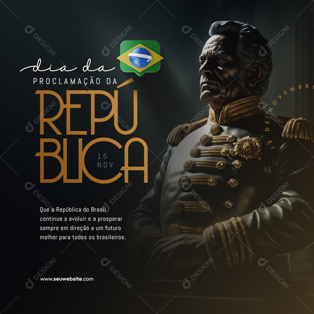 Social Media Feed Dia Da Proclamação Da República PSD Editável