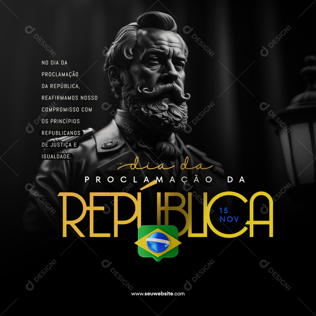 Social Media Feed Dia Da Proclamação Da República Justiça e Igualdade PSD Editável