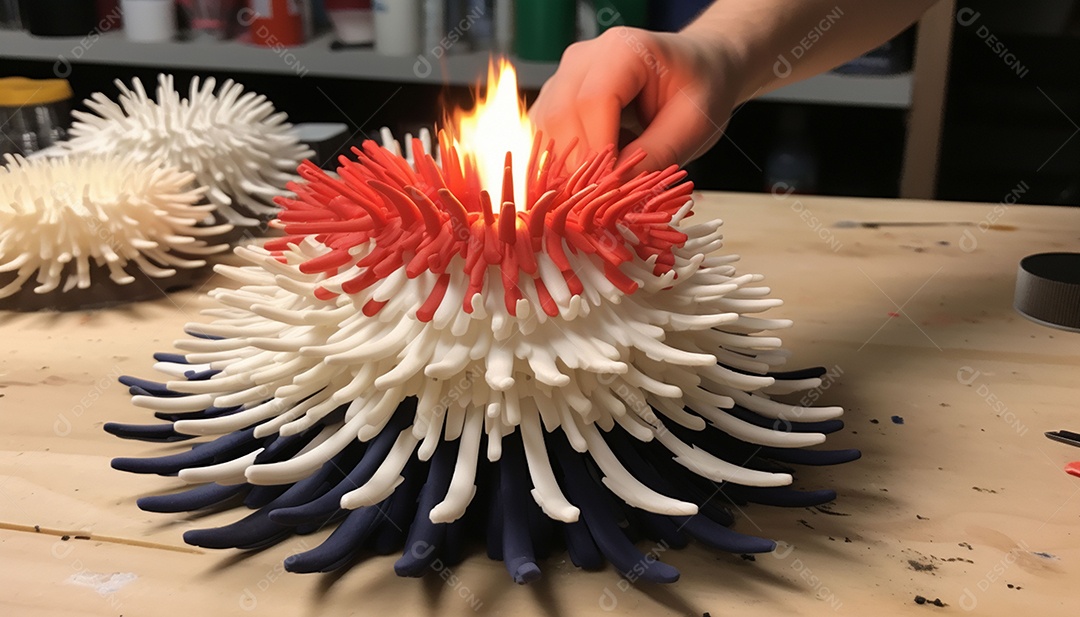 Fogos de artifício de verdade dentro de casa