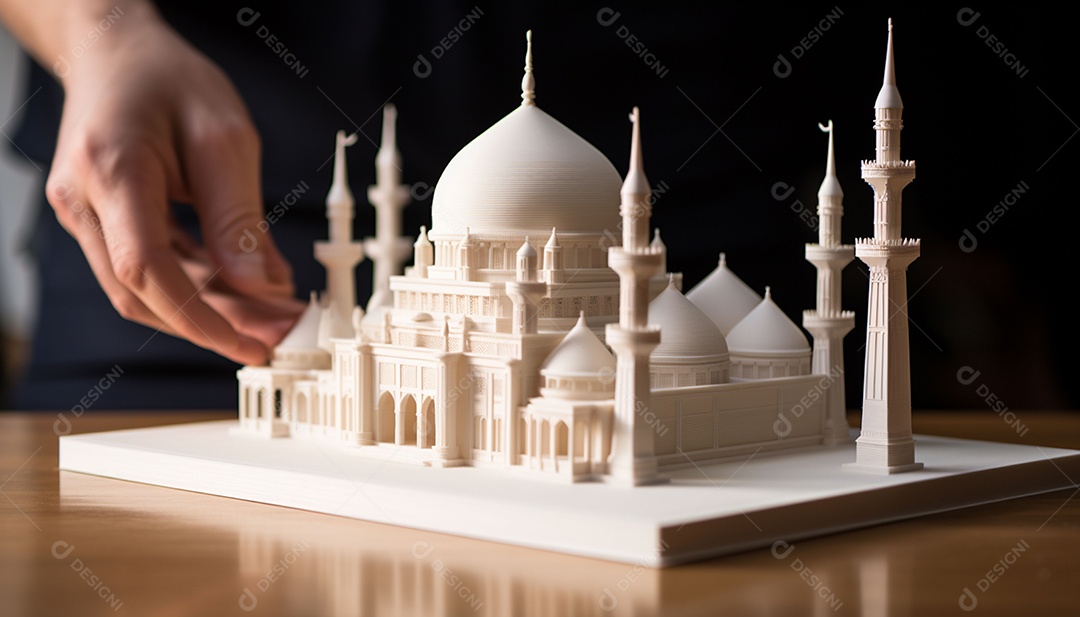 Poster de luzes do Ramadã várias lâmpadas brilhantes penduradas no teto em um fundo azul escuro e título ilustração vetorial Ramadan Kareem