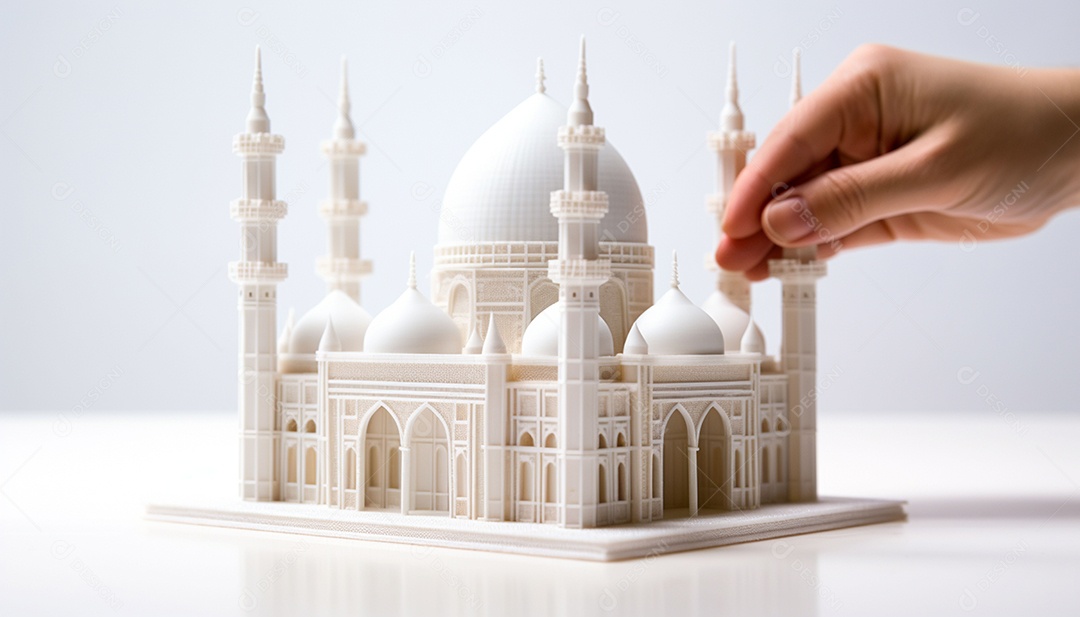 Poster de luzes do Ramadã várias lâmpadas brilhantes penduradas no teto em um fundo azul escuro e título ilustração vetorial Ramadan Kareem