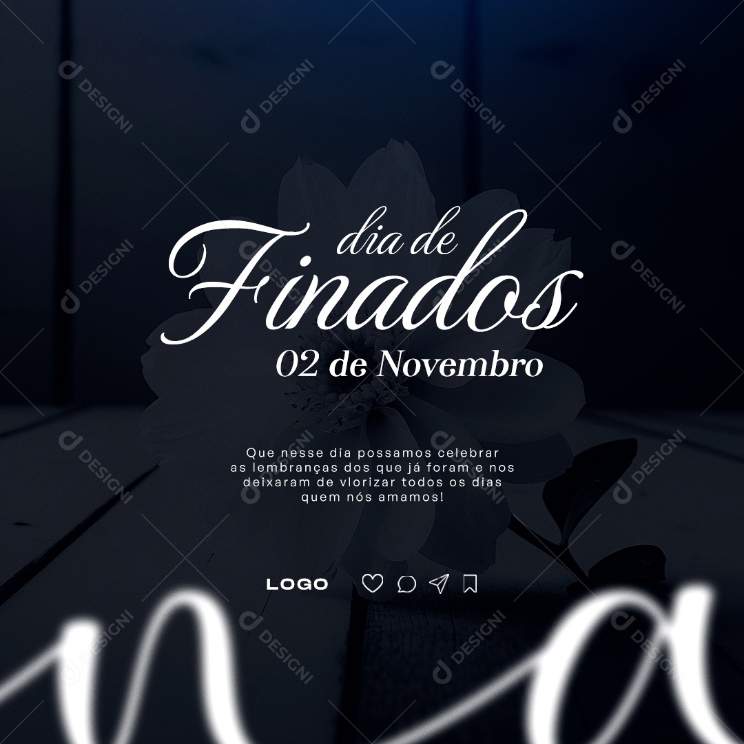 Lembranças Que Já Foram Dia De Finados Social Media PSD Editável