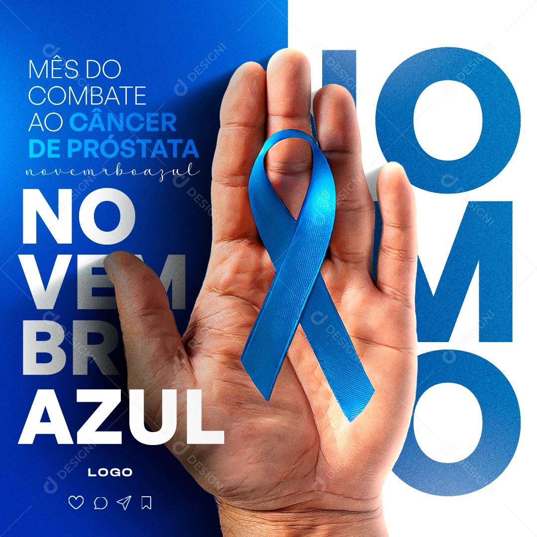 Social Media Novembro Azul Mês De Combate PSD Editável