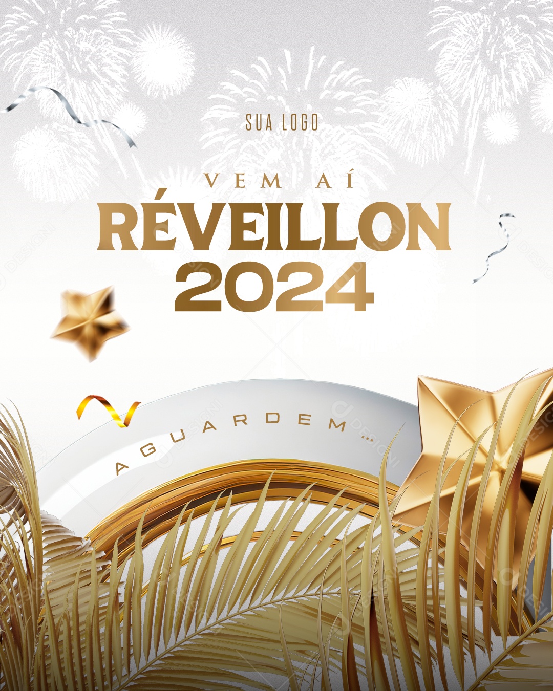 Social Media Vem Aí Réveillon 2024 Aguardem PSD Editável
