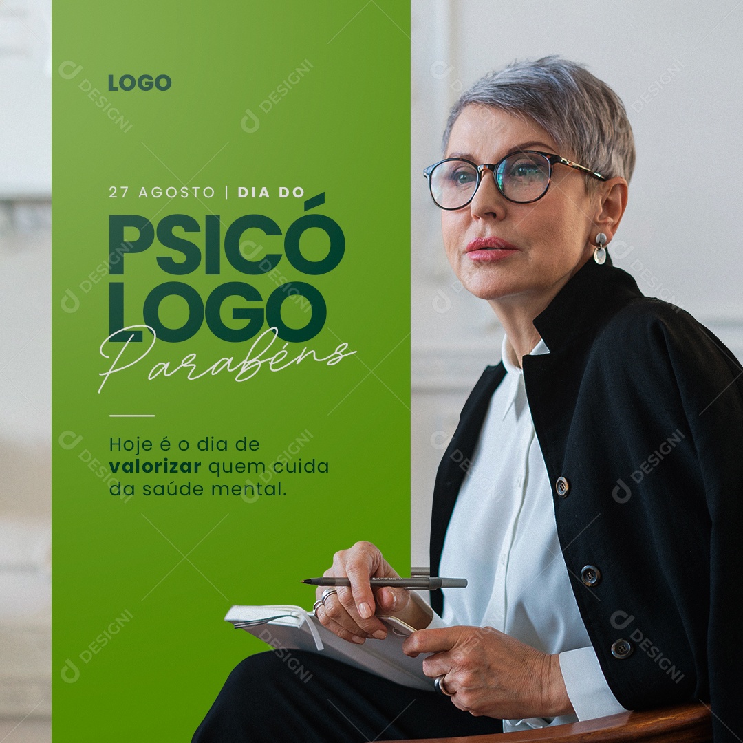 Social Media Dia Do Psicólogo 27 de Agosto PSD Editável