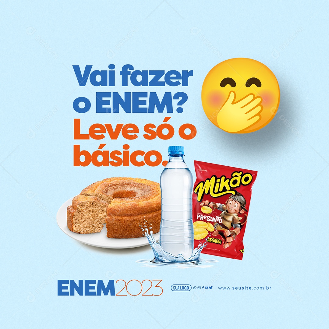 Vai Fazer o Enem Leve o Básico Social Media PSD Editável