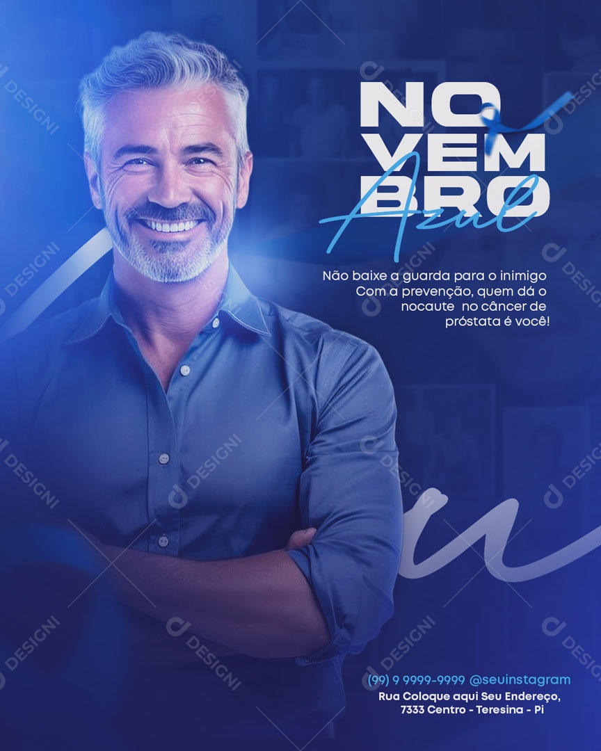 Social Media Novembro Azul Câncer De Próstata PSD Editável