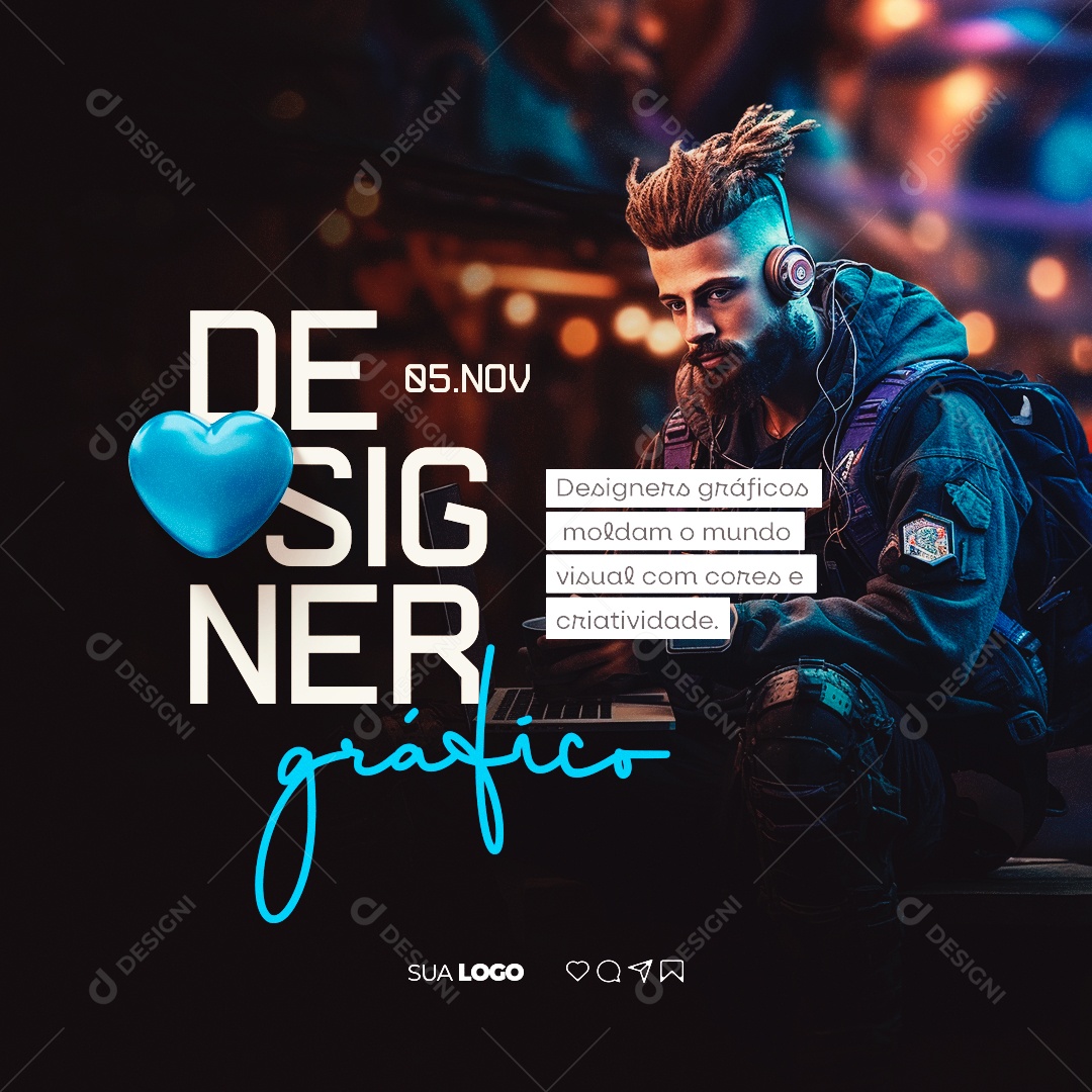 Dia Do Designer Gráfico 05 de Novembro Social Media PSD Editável