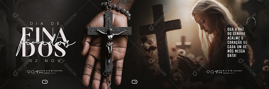 Social Media Carrossel Dia de Finados 02 de Novembro PSD Editável