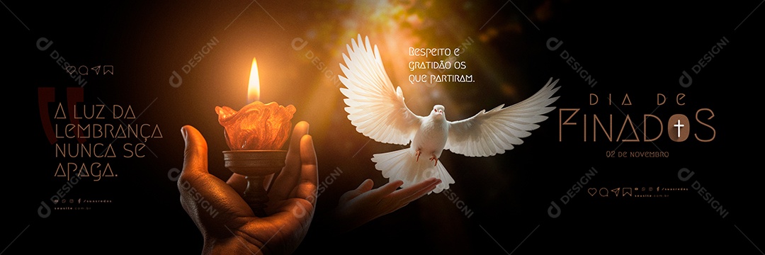 Carrossel Dia de Finados Respeito e Gratidão os Que Partiram Social Media PSD Editável