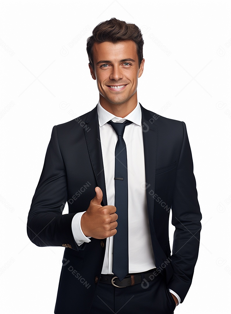 Homem de negócios feliz em um terno