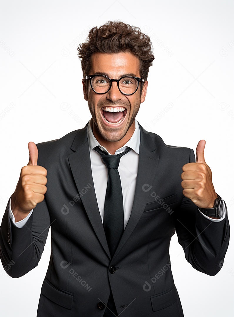 Homem de negócios feliz em um terno