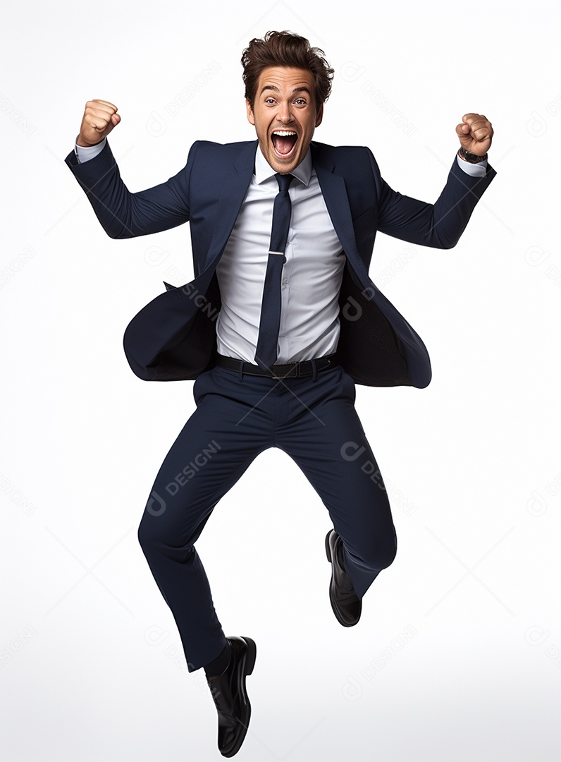 Homem de negócios feliz em um terno