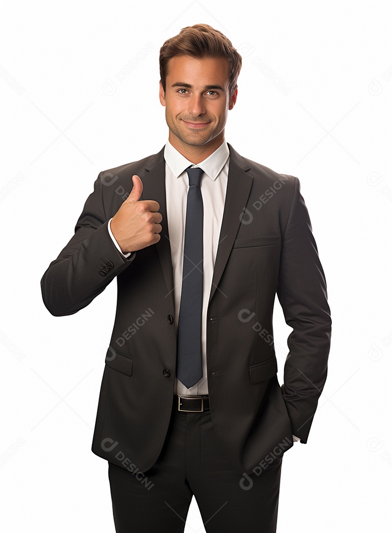 Homem de negócios feliz em um terno