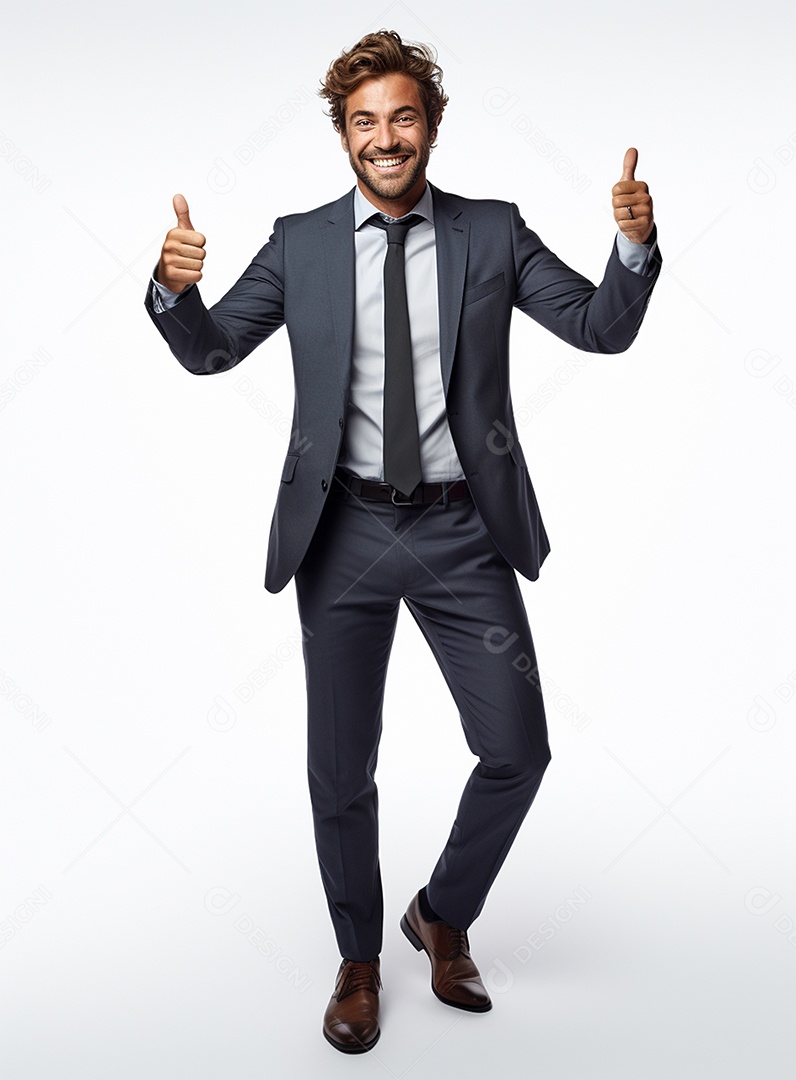 Homem de negócios feliz em um terno