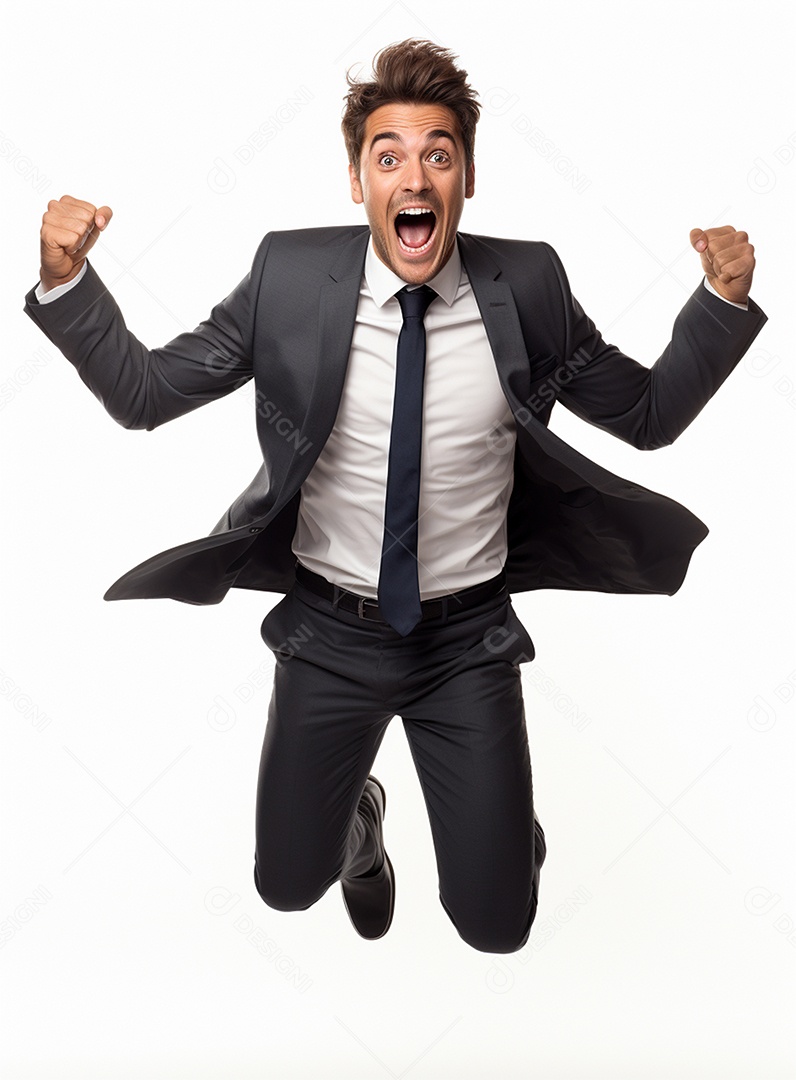 Homem de negócios feliz em um terno