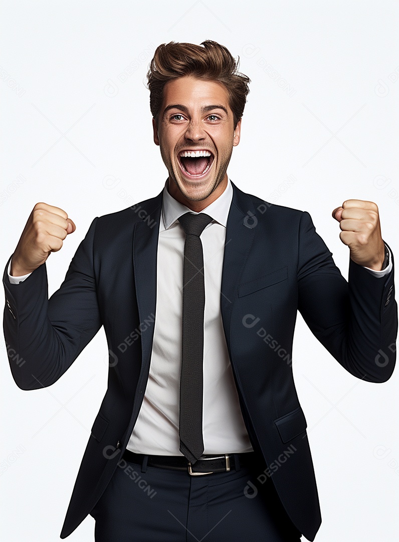 Homem de negócios feliz em um terno