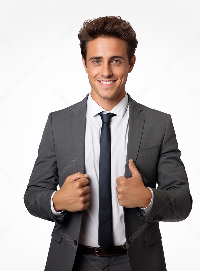 Homem de negócios feliz em um terno