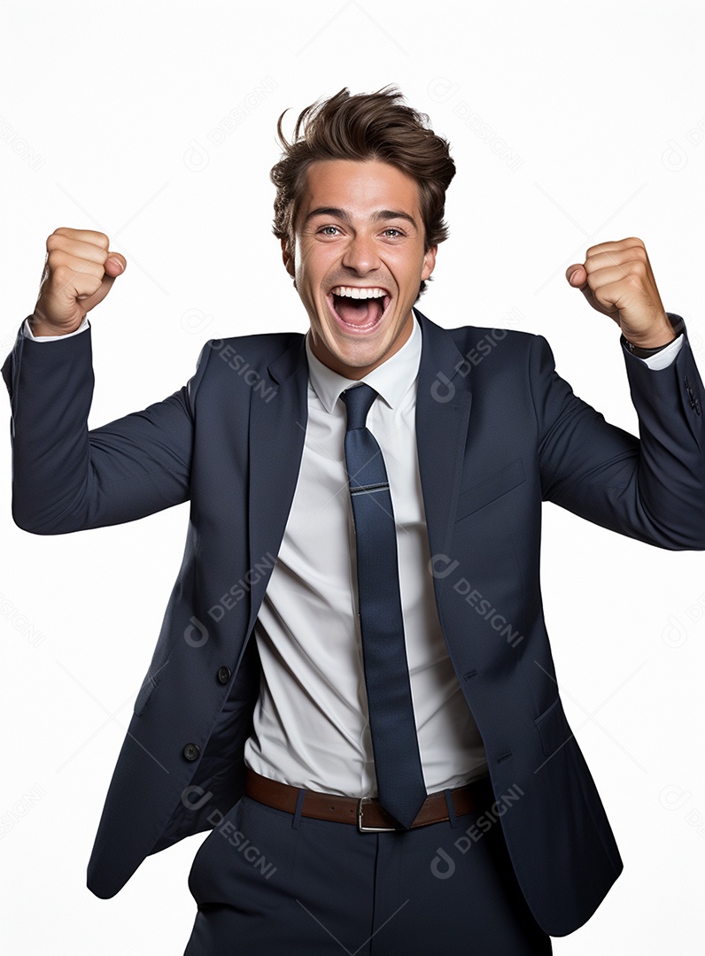 Homem de negócios feliz em um terno