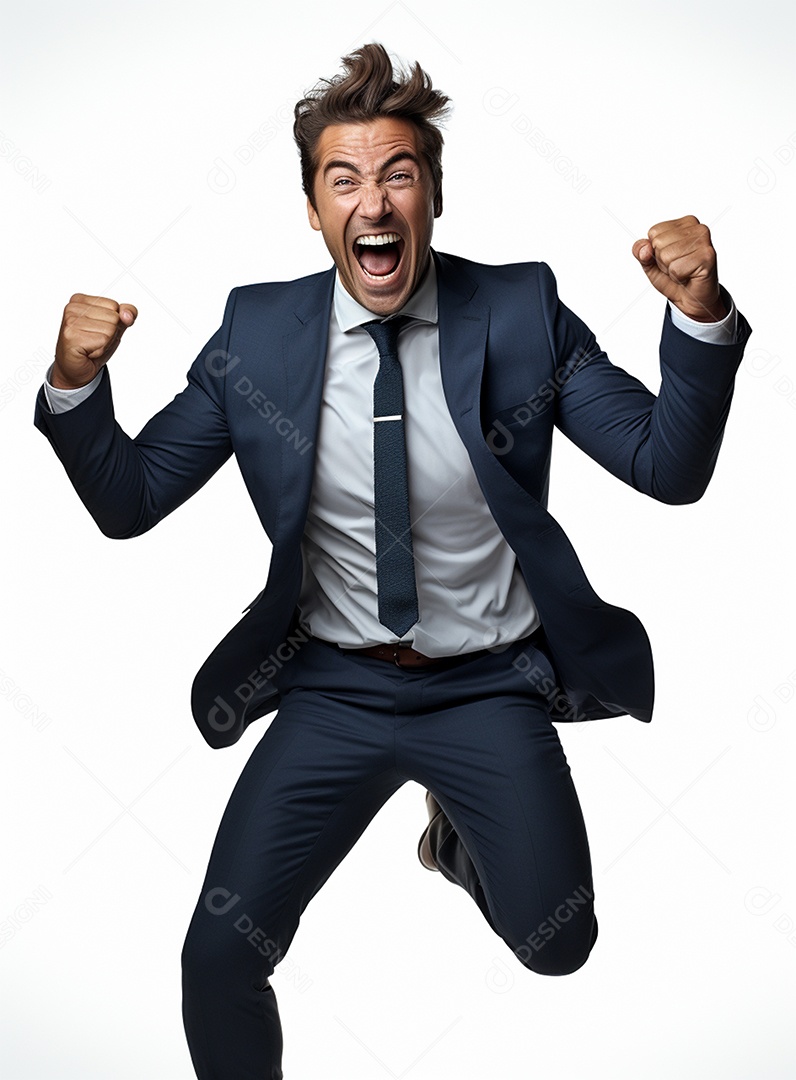 Homem de negócios feliz em um terno