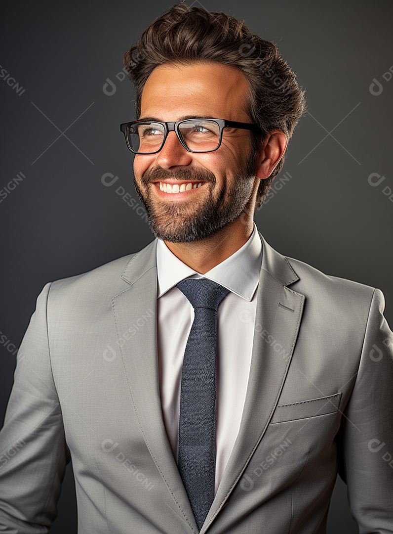 Homem de negócios feliz em um terno