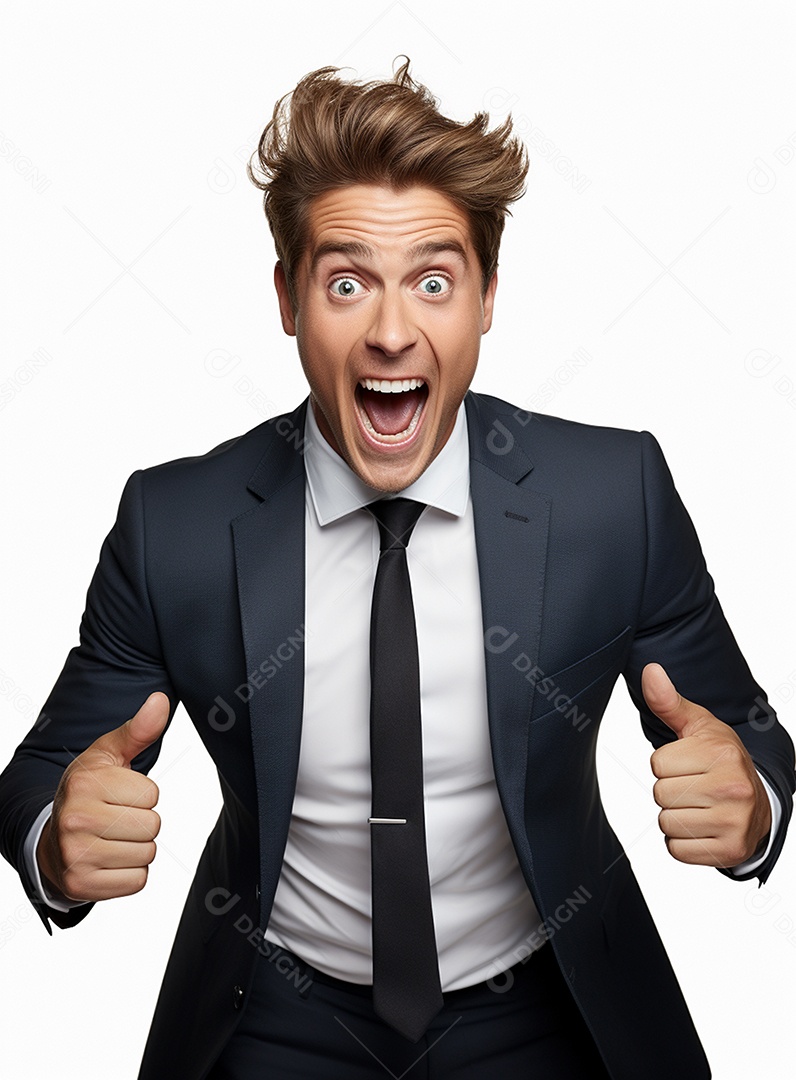 Homem de negócios feliz em um terno