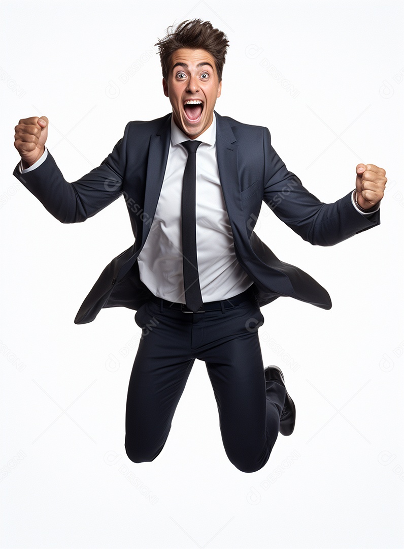 Homem de negócios feliz em um terno